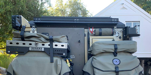 4x4 Land Cruiser spare wheel cover with storage bags